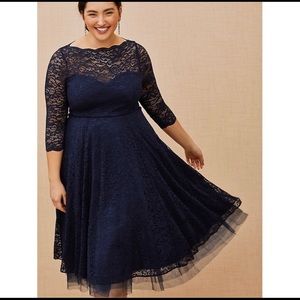 Torrid Special Occasion Navy Lace Midi Dress, 22